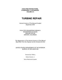  — United States department of the Interior-Bureau of Reclamation-Turbine Repair