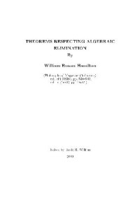 Hamilton W.R. — Theorems Respecting Algebraic Elimination
