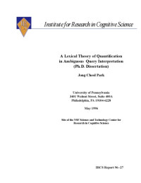 Park J.C. — A lexical theory of quantification in ambiguous query interpretation