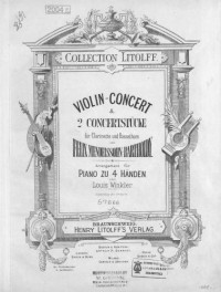 Мендельсон-Бартольди Феликс — Violin-Concert & 2 Concertstucke fur Clarinette und Bassethorn v. F. Mendelssohn-Bartholdy