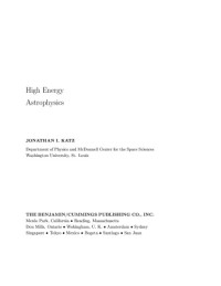 Jonathan Katz — High Energy Astrophysics (Frontiers in Physics)