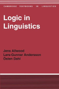 Jens Allwood, Lars-Gunnar Andersson, Östen Dahl — Logic in Linguistics