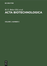  — Acta Biotechnologica: Volume 1, Number 3