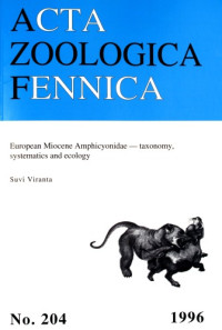 Viranta, S. — European Miocene Amphicyonidae - taxonomy, systematics and ecology