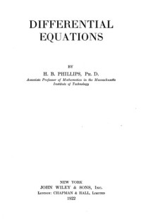 H B. Phillips — Differential Equations, 1937