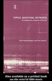 Pe Hachenburger — Topics, Questions, Key Words: A Handbook for Students of German