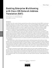 Praveen Akkiraju, Kevin Delgadillo, Yakov Rekhter — Enabling Enterprise Miltihoming with Cisco IOS Network Address Translation (NAT)