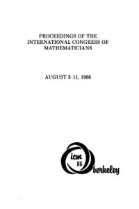 ICM-1986, Berkeley. — Proceedings,