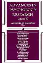 Columbus, Alexandra — Advances in psychology research. / Vol. 63