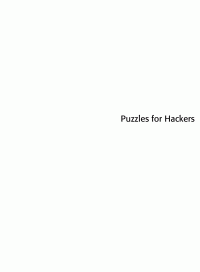 Ivan Sklyarov — Puzzles for Hackers