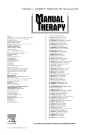 Editors: Ann Moore and Gwen Jull — Manual Therapy Journal - Volume 14, Issue 6, Pages 585-716 (December 2009)