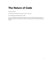 Daniel Shiffman — The nature of code [simulating natural systems with processing]