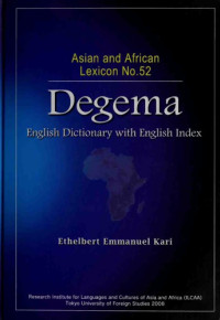 Ethelbert Emmanuel Kari — Degema-English dictionary with English index