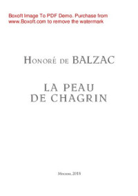 Honoré de Balzac — La peau de Chagrin