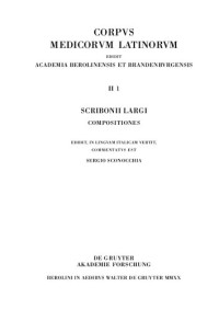 Sergio Sconocchia; Scribonius Largus — Scribonii Largi Compositiones