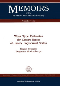 Sagun Chanillo, Benjamin Muckenhoupt — Weak Type Estimates for Cesaro Sums of Jacobi Polynomial Series