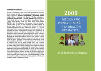 Efraín Bautista Sánchez  — Diccionario puinave-español y la oración gramatical