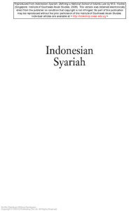 M. B. Hooker; — Indonesian syariah : defining a national school of Islamic law