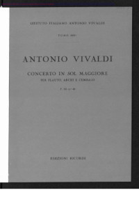 Антонио Вивальди — Concerto in sol maggiore. T. 360