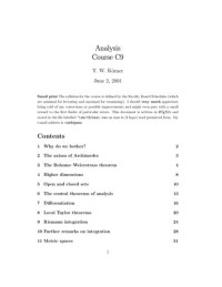 T. W. Körner — Analysis II