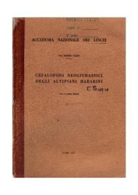 Venzo S. — Cefalopodi neogiurassici degli Altipiani Hararini