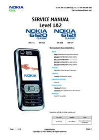  — Service manual level 1&2 Nokia 6120 Classic Nokia 6121 Classic