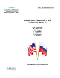  — Spatial Kinetics Calculations of MOX-Fuelled Core, var. 22