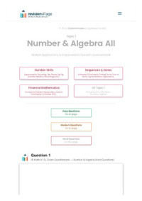 Revision village authors — Revision village Math AI SL - Number & Algebra - Hard Difficulty Questionbank