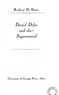 R.M. Baine — Daniel Defoe and the Supernatural