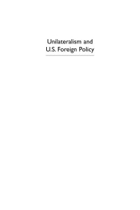 Yuen Foong Khong, David M. Malone — Unilateralism and U.S. Foreign Policy: International Perspectives