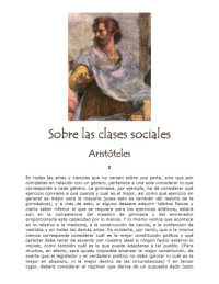 Aristotle — Sobre las clases sociales