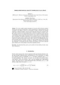 Xiong L.I., Michel Chouteau — Three-dimensional gravity modeling in all space