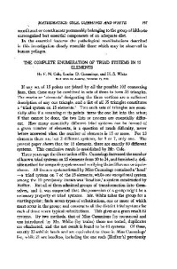 Cole F. N., Cummings L. D., White H. S. — The Complete Enumeration of Triad Systems in 15 Elements