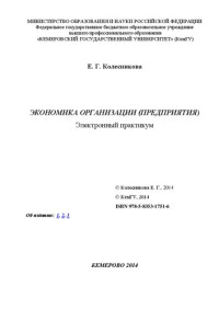 Колесникова Е.Г. — Экономика организации (предприятия)