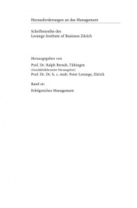 Peter Lorange (auth.), Ralph Berndt (eds.) — Erfolgreiches Management