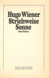 Hugo Wiener — Strichweise Sonne