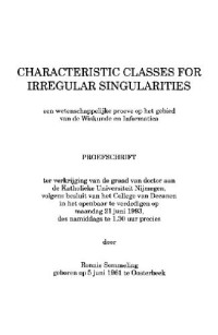 Sommeling R. — Characteristic classes for irregular singularities in diff. algebra (phd thesis 1993)