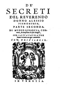 Girolamo Ruscelli — De’ secreti del reverendo donno Alessio piemontese