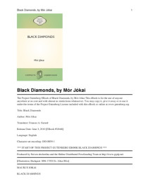 Mór Jókai — Black Diamonds