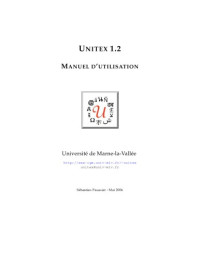 Sébastien Paumier — Unitex 1.2 - Manuel d’utilisation