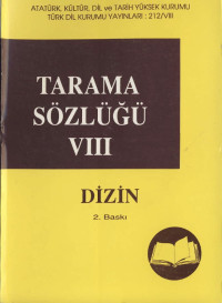 Ömer Asım Aksoy — Tarama Sözlüğü 8 - Dizin