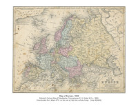  — Map of Europe, 1858 / Карта Европы, 1858