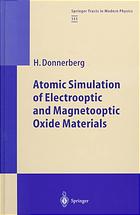 Hansjörg Donnerberg — Atomic simulation of electrooptic and magnetooptic oxide materials