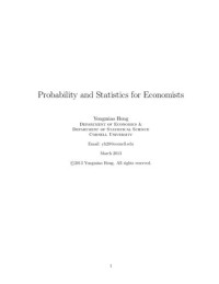 Yongmiao Hong — Probability And Statistics For Economists