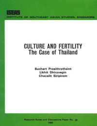 Suchart Prasithrathsint; Likhit Dhiravegin; Chavalit Siripirom — Culture and Fertility: The Case of Thailand