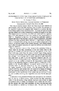 King A.S. — [Article] Experiments with the Tube Resistance Furnace on the Effect of Potential Difference