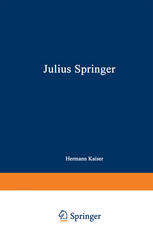 Hermann Kaiser (auth.) — Julius Springer