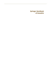 Thomas Rossing (auth.), Thomas D. Rossing Prof. (eds.) — Springer Handbook of Acoustics