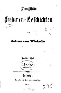 Julius von Wickede — Preußische Husaren-Geschichten