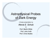 Alexia E. Schulz — Astrophysical Probes of Dark Energy